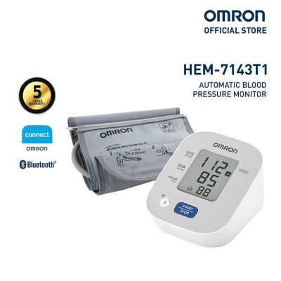 OMRON OMRON HEM-7143T Automatic Upper Arm Blood Pressure Monitor BP BPPM Digital with Bluetooth
