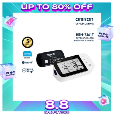OMRON OMRON HEM-7361T Automatic Upper Blood Pressure Monitor BP BPM Digital with Bluetooth Connectivity