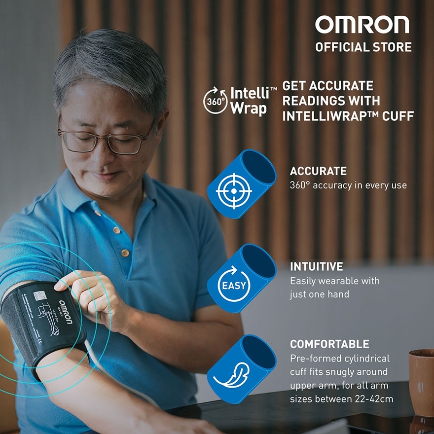 OMRON HEM-7361T Automatic Upper Blood Pressure Monitor BP BPM Digital with Bluetooth Connectivity