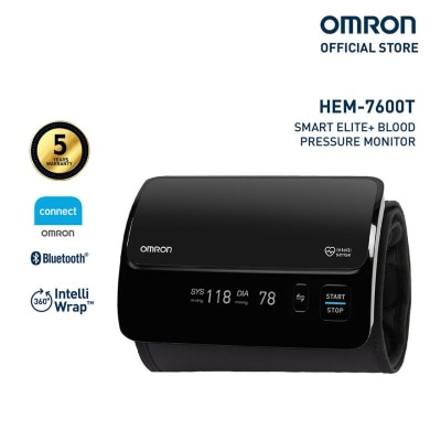 OMRON OMRON Smart Elite+ HEM-7600T Automatic Upper Arm Blood Pressure Monitor BPM Digital with Bluetooth
