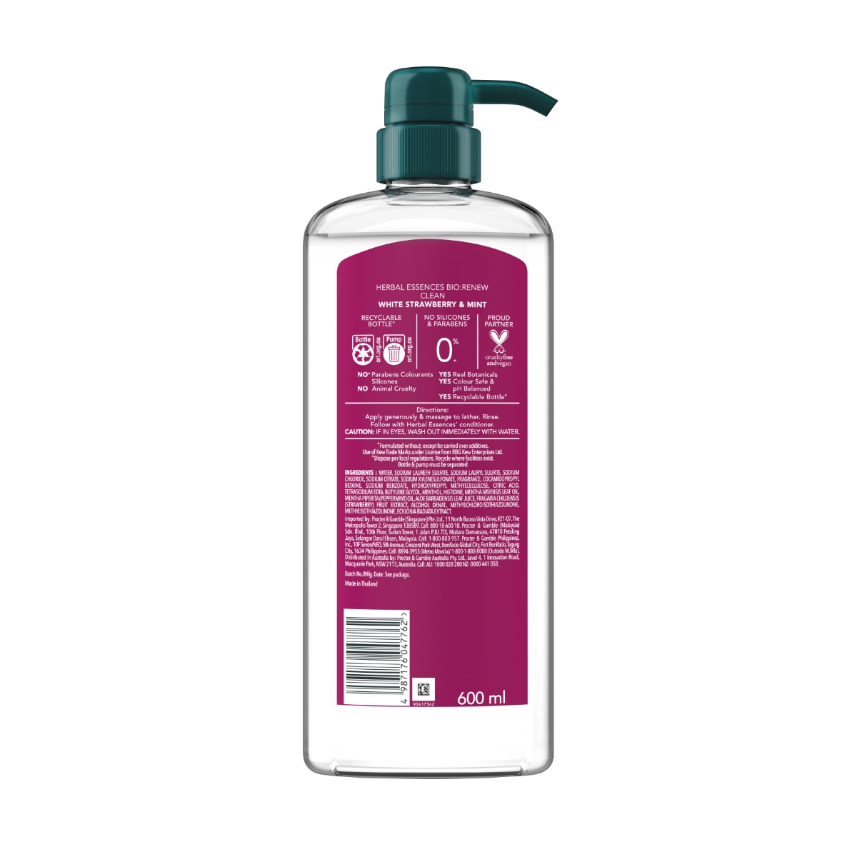 Shampoo White Strawberry and Sweet Mint 600ml