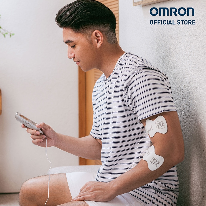 OMRON HV-F021 TENS Electronic Nerve Stimulator Massager Pain Therapy with TENS Pads