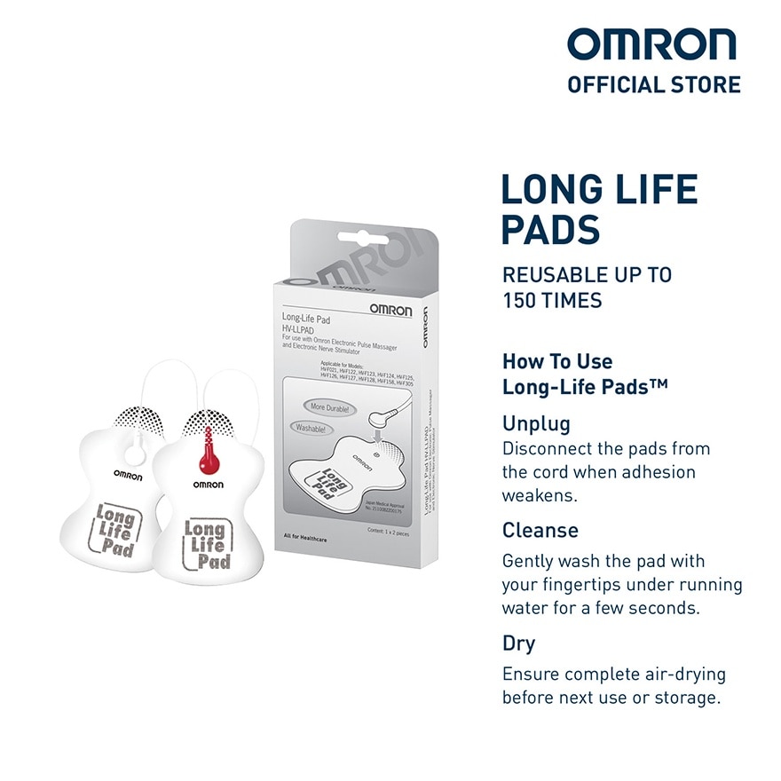 OMRON HV-F021 TENS Electronic Nerve Stimulator Massager Pain Therapy with TENS Pads