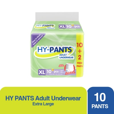 HY PANTS HY PANTS Adult Underwear Extra Large 10s x 10