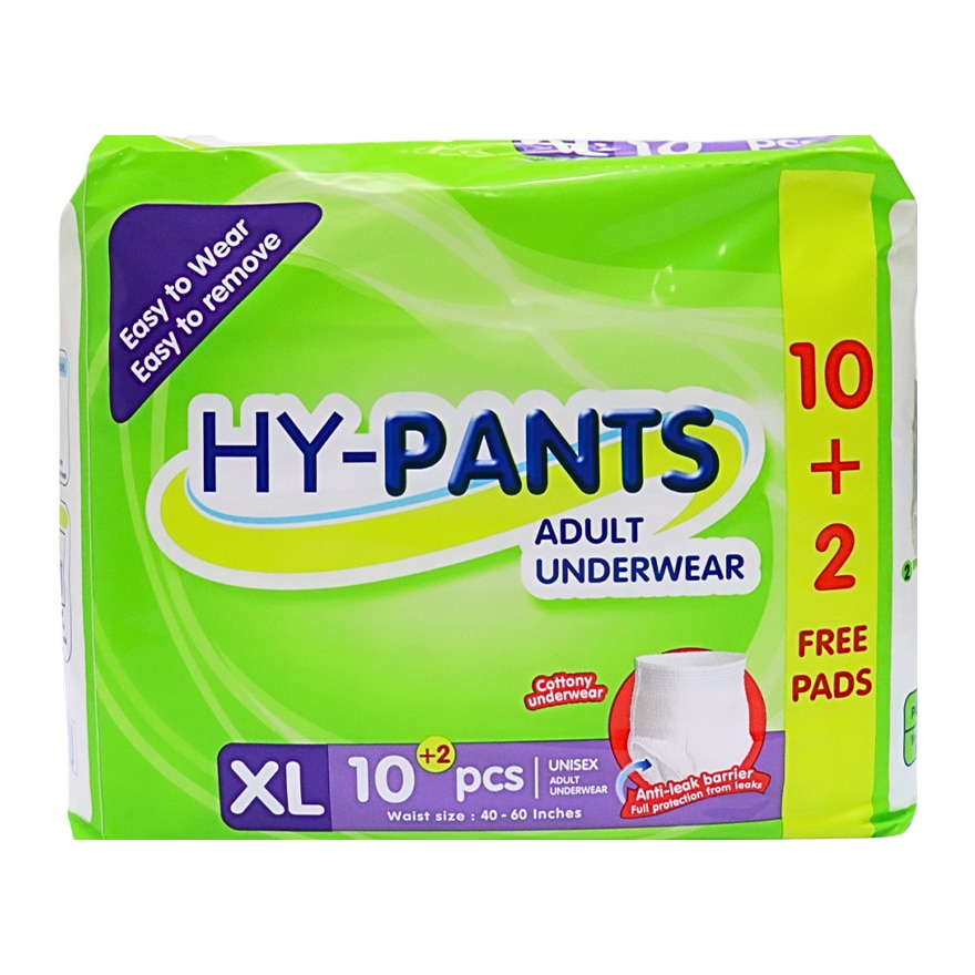 HY PANTS Adult Underwear Extra Large 10s x 10