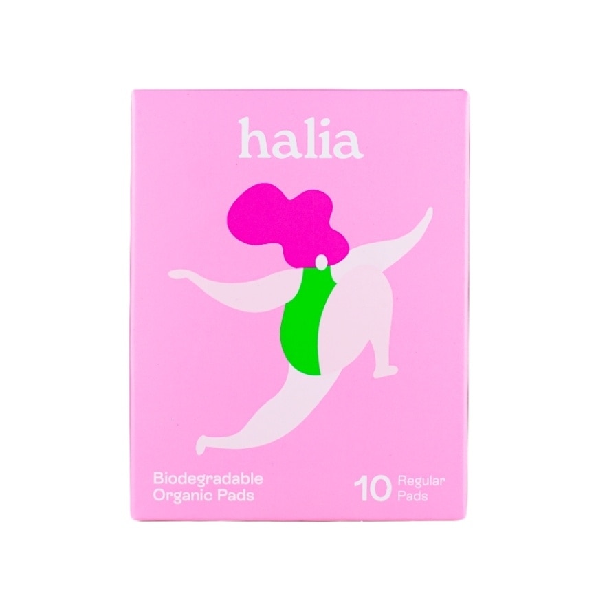 HALIA Biodegradable Organic Regular Pads 10s