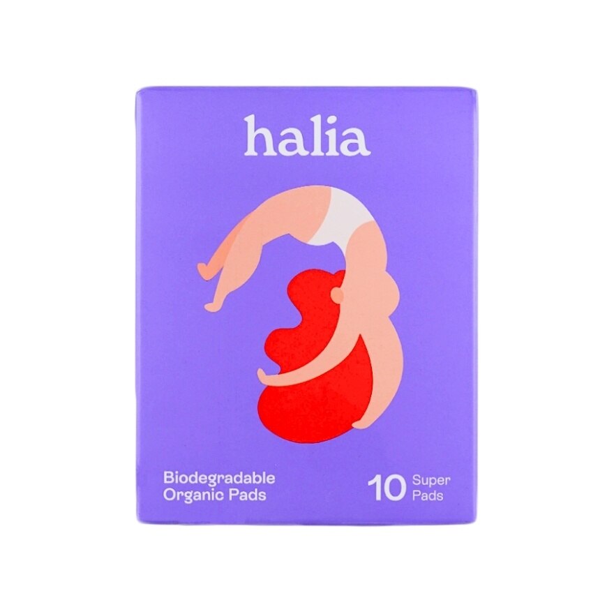 HALIA Biodegradable Organic Super Pads 10s image