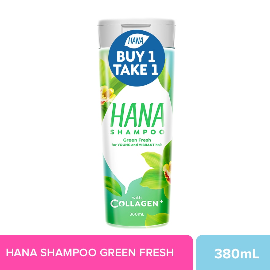 Hana Shampoo Green Fresh 380ml Buy 1 Take 1