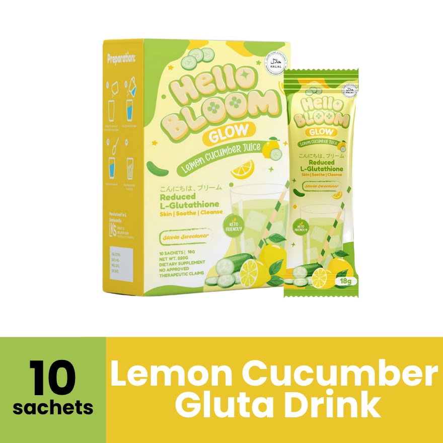 HELLO BLOOM Glow Lemon Cucumber Juice 180g