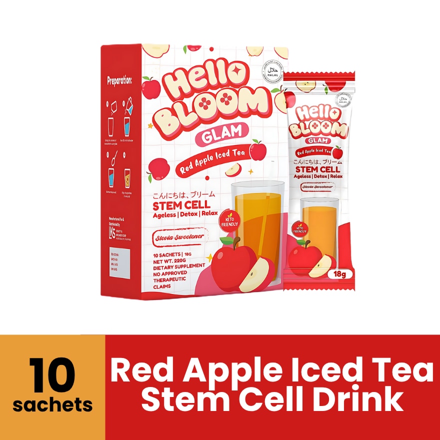 HELLO BLOOM Glam Red Apple Iced Tea 180g