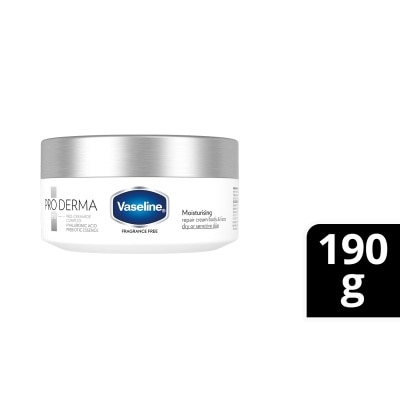 VASELINE - VASELINE Pro Derma Moisturising Repair Cream Fragrance Free 190g image
