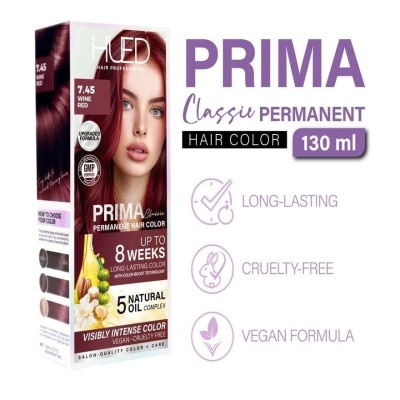 HUED HUED Prima Classic Permanent Hair Color Upgraded Formula 7.45 Wine Red