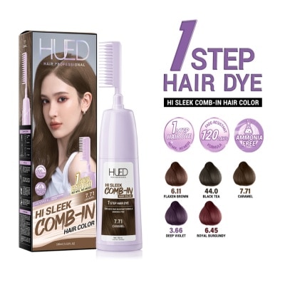 HUED HUED Hi Sleek Comb Hair Color - 7.71 Caramel 160ml