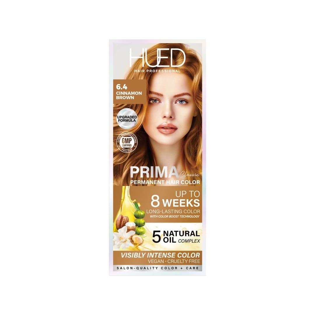 HUED Prima Classic Permanent Hair Color - 6.4 Cinnamon Brown 130ml