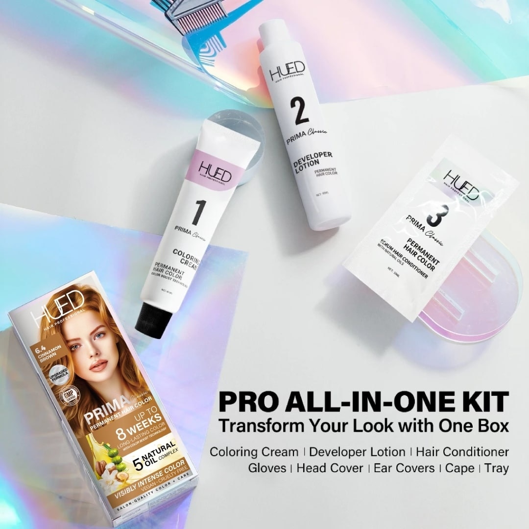 HUED Prima Classic Permanent Hair Color - 6.4 Cinnamon Brown 130ml