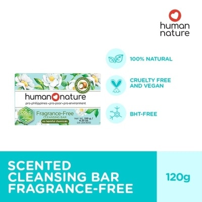 HUMAN NATURE Fragrance-Free Gentle Cleansing Bar Soap 120g