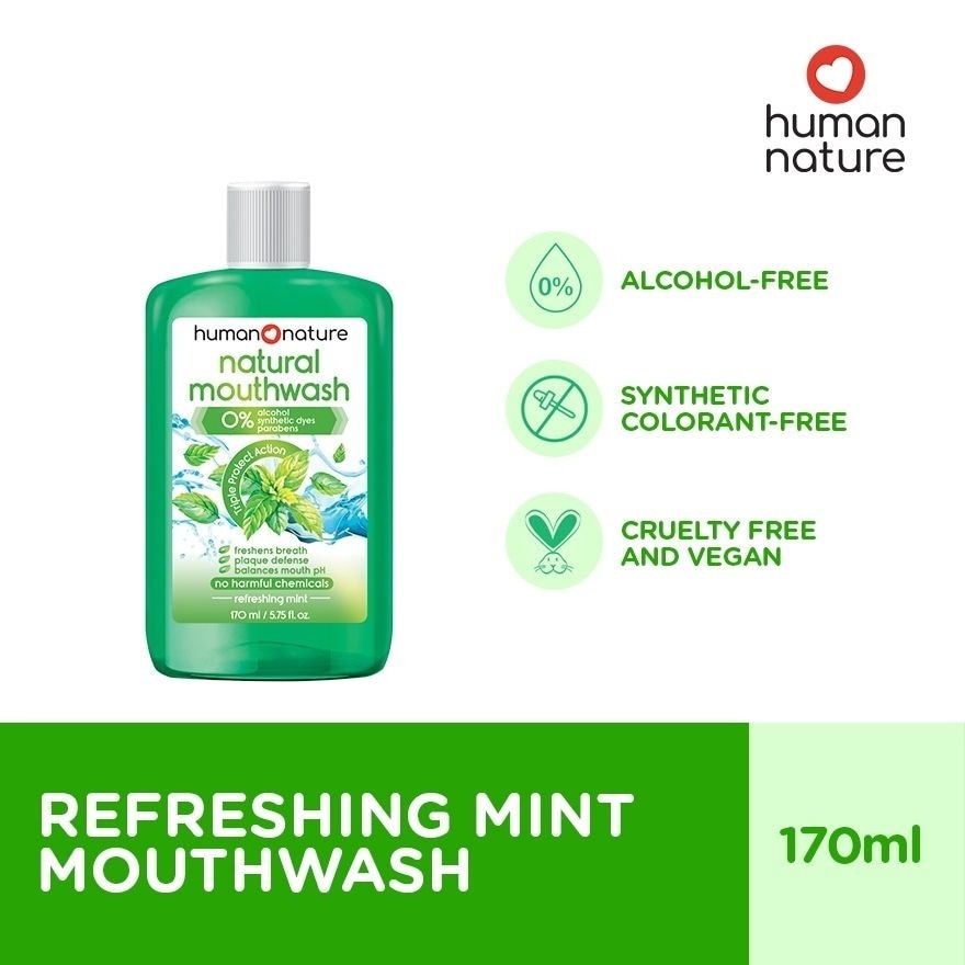 Natural Mouthwash Refreshing Mint 170ml