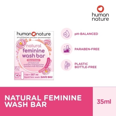 HUMAN NATURE Natural Feminine Wash Bar - Floral Fresh 35g