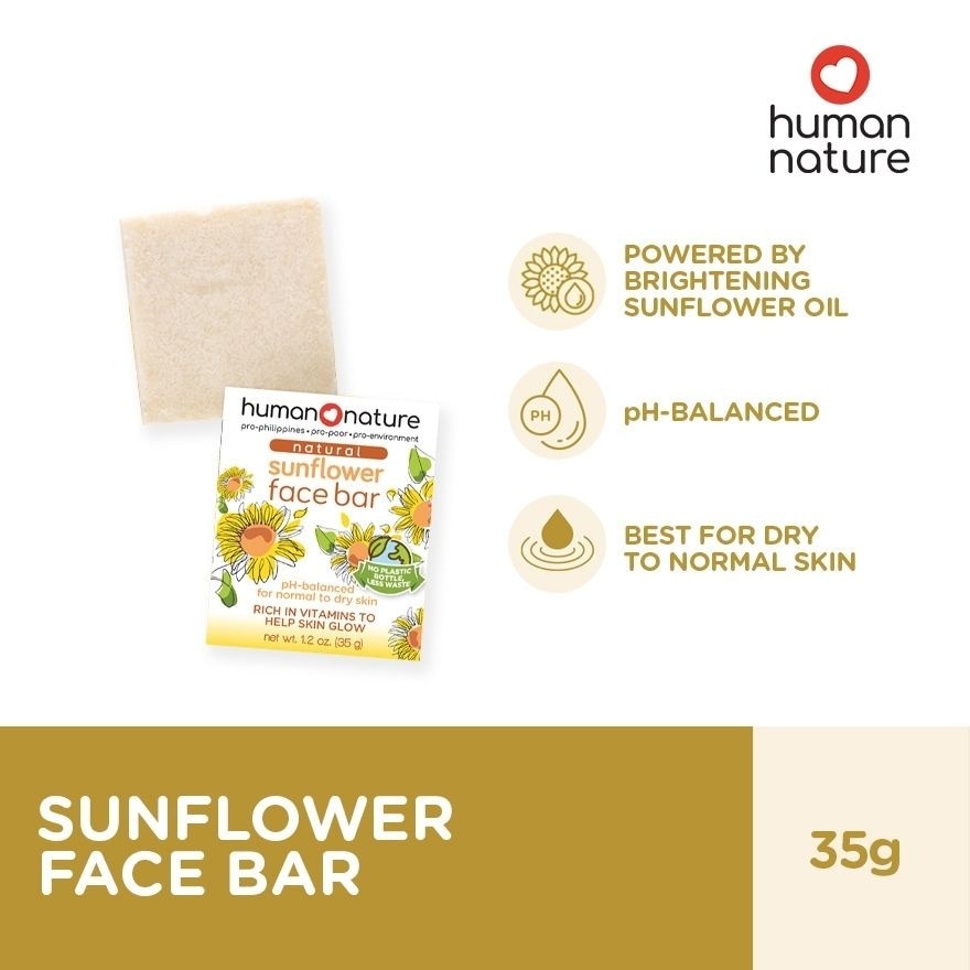 Human Nature 35G Natural Sunflower Face Bar