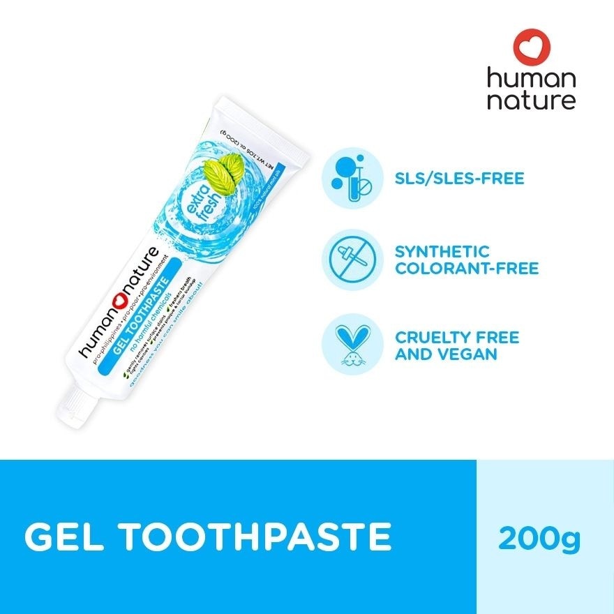 HUMAN NATURE 200G Natural Gel Toothpaste Extra Fresh