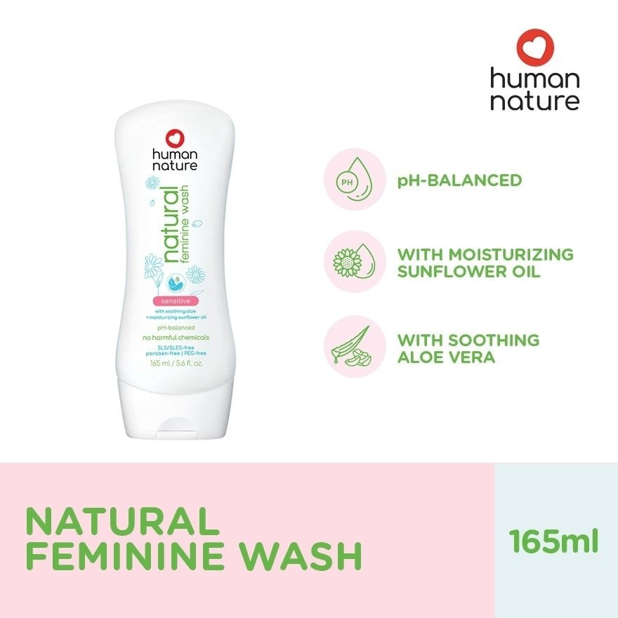 Human Nature 165ml Natural Feminine Wash - Sensitive