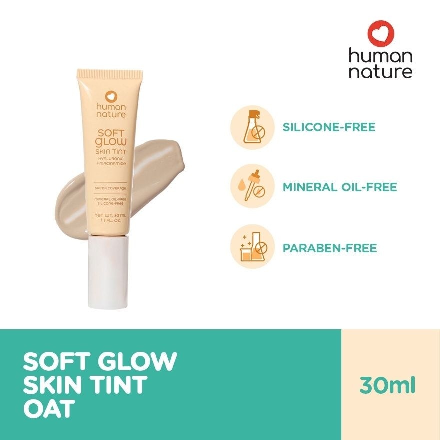 HUMAN NATURE Soft Glow Skin Tint with Hyaluronic + Niacinamide 30ml Oat