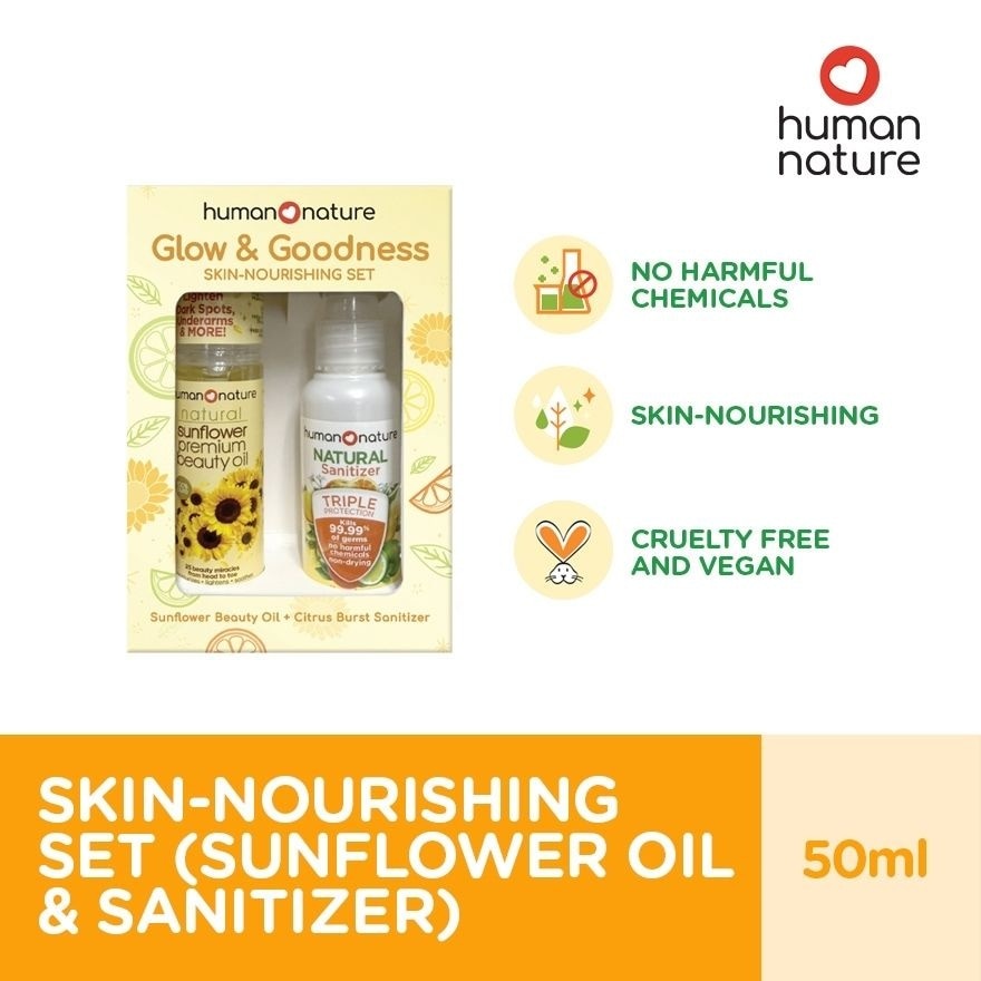 HUMAN NATURE Glow & Goodness Sanitizer Bundle 50ml Gift Set