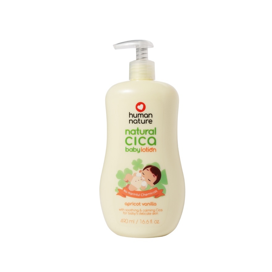 Human Nature 490ml Natural Cica Baby Lotion - Apricot Vanilla
