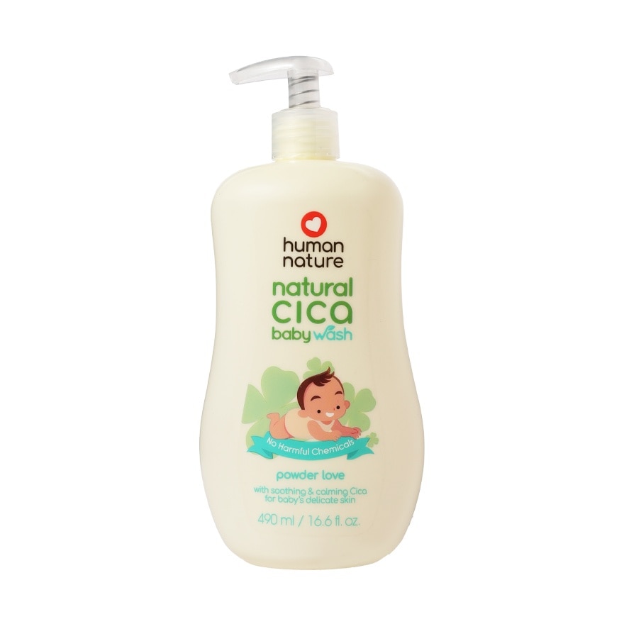 HUMAN NATURE Natural Cica Baby Wash - Powder Love 490ML