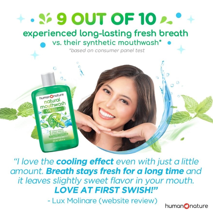 Natural Mouthwash Refreshing Mint 170ml