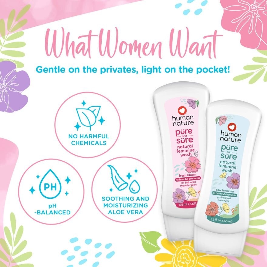 Pure and Sure Feminine Wash Cool Fresh Tea 165ml