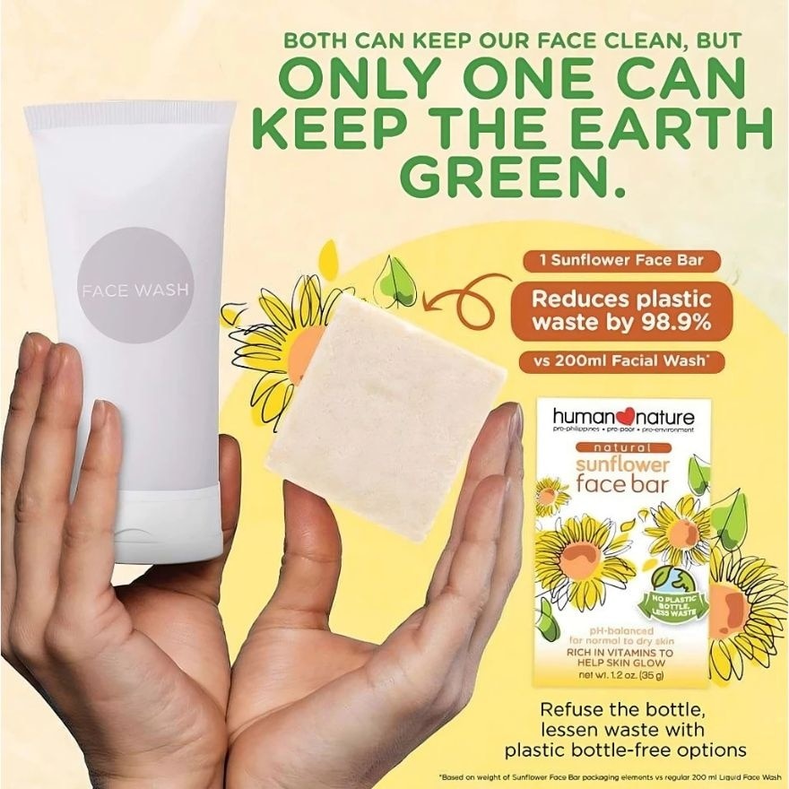 Human Nature 35G Natural Sunflower Face Bar