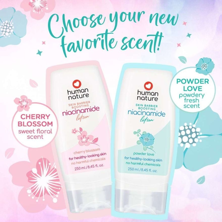 HUMAN NATURE Skin Barrier Boosting Niacinamide Lotion Cherry Blossom 250ml