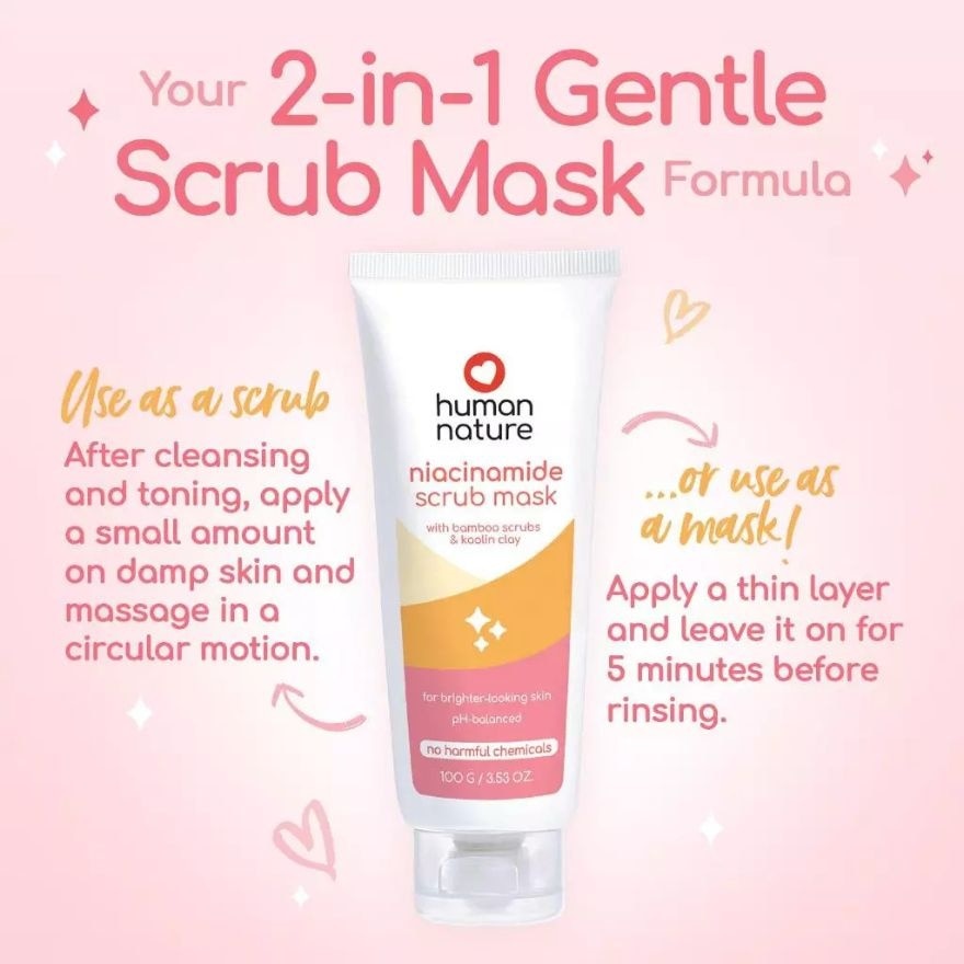 Human Nature 100g Niacinamide Scrub Mask