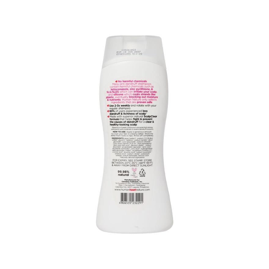 HUMAN NATURE Natural&nbsp; Anti Dandruff&nbsp; Shampoo 180ml