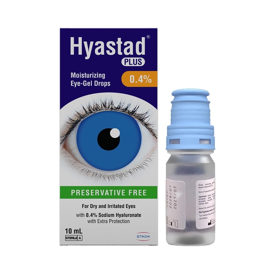 HYASTAD Plus 0.4% Sodium Hyaluronate Moisturizing Eye Gel Drops 10ml image