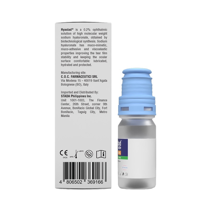 HYASTAD Plus 0.4% Sodium Hyaluronate Moisturizing Eye Gel Drops 10ml image