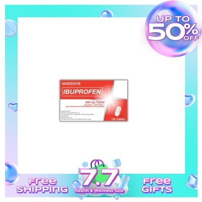 WATSONS GENERICS WATSONS GENERICS Ibuprofen Tablet Watsons 200mg Sold Per Piece (Expiry: Nov. 29, 2025)