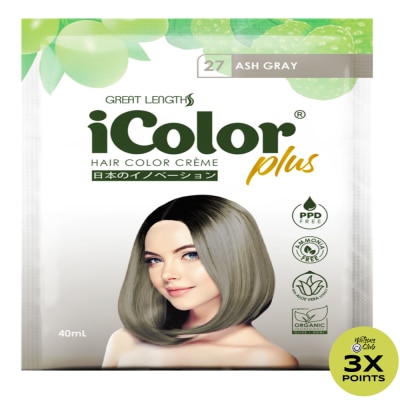 ICOLOR Plus Shampoo Hair Color Creme Ash Gray 40ml