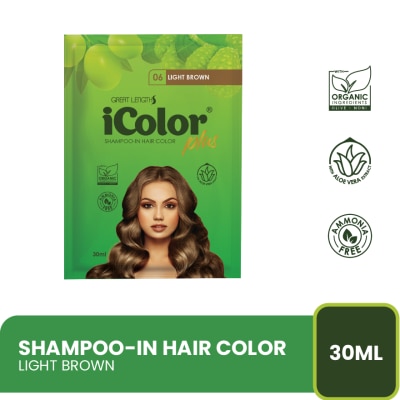 ICOLOR Hair Dye Shampoo - Light Brown 30ml