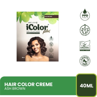 ICOLOR Plus Shampoo Hair Color Creme Ash Brown 40ml