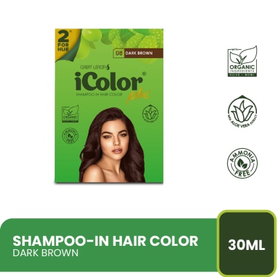 ICOLOR ICOLOR Plus Shampoo Dye 2 For Hue Dark Brown 30ml