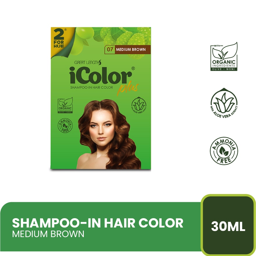 ICOLOR Plus Shampoo Dye 2 For Hue Medium Brown 30ml