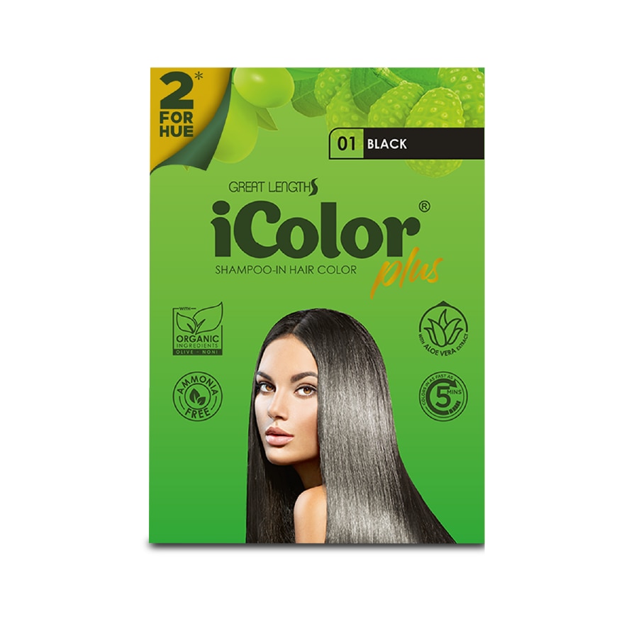 ICOLOR Plus Shampoo Dye 2 For Hue Black 25ml