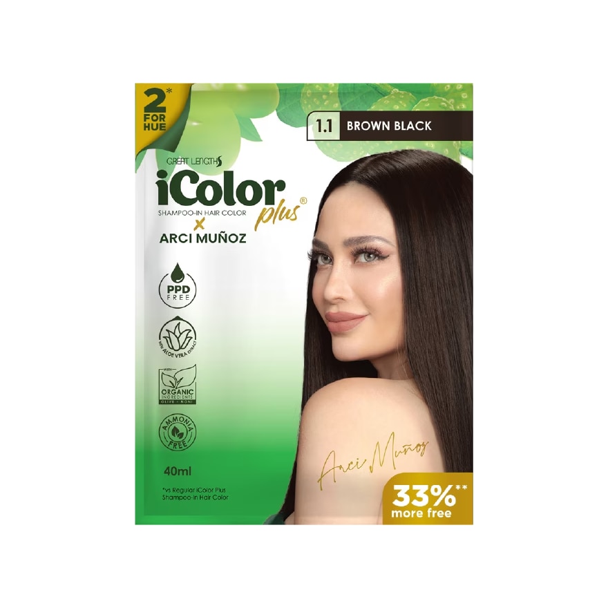 ICOLOR Shampoo-in Hair Color x Arci Munoz Brown Black 40ml