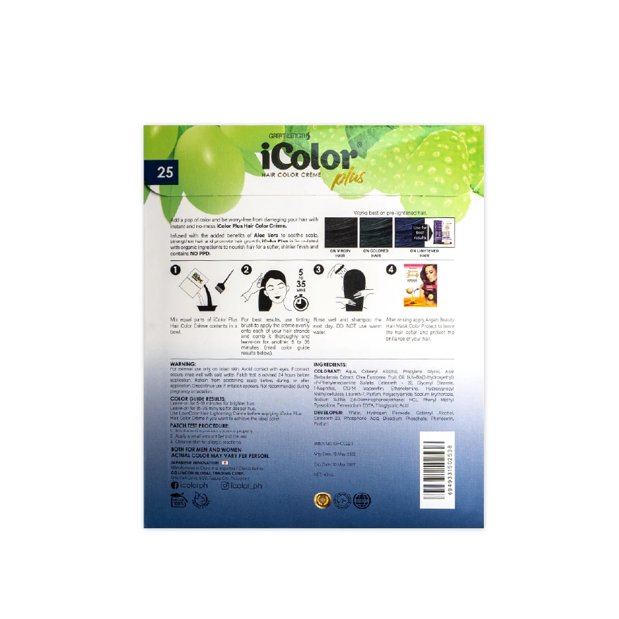 Plus Shampoo Hair Color Creme Ash Blue 40ml