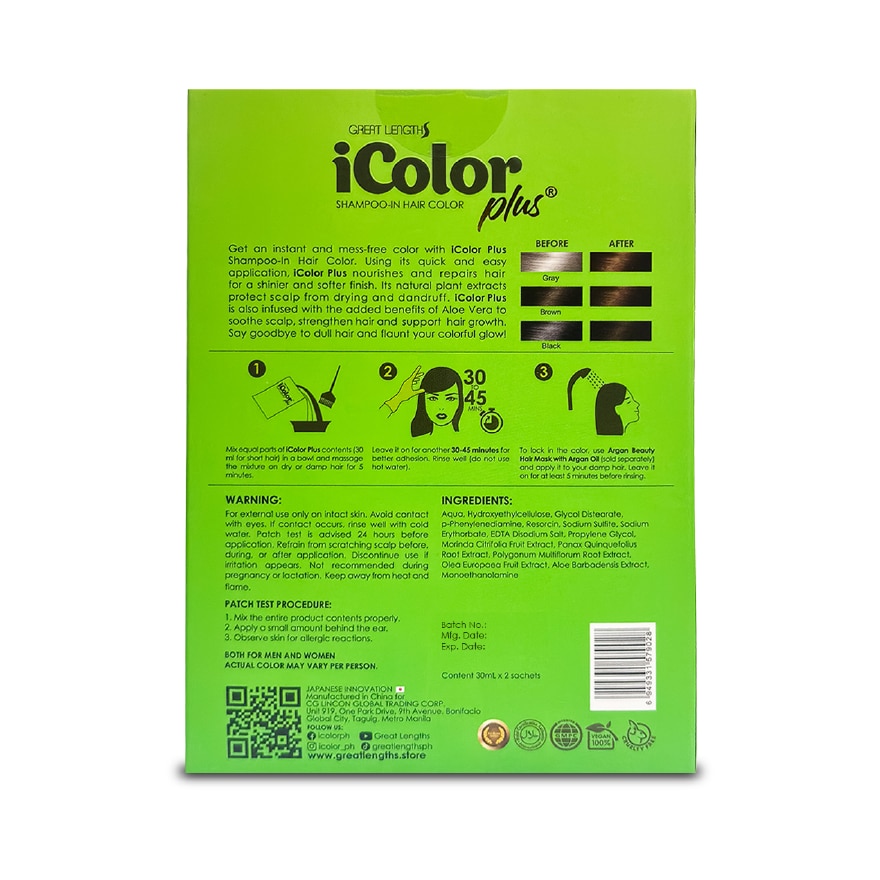 ICOLOR Plus Shampoo Dye 2 For Hue Medium Brown 30ml