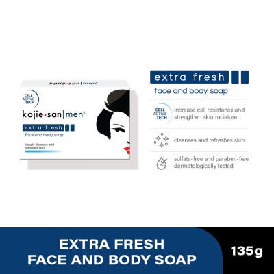 KOJIE SAN Men Extra Fresh Face And Body Soap 135G