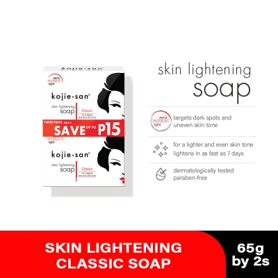 KOJIE SAN Skin Lightening Classic Soap 65Gx2 (Twin Pack)