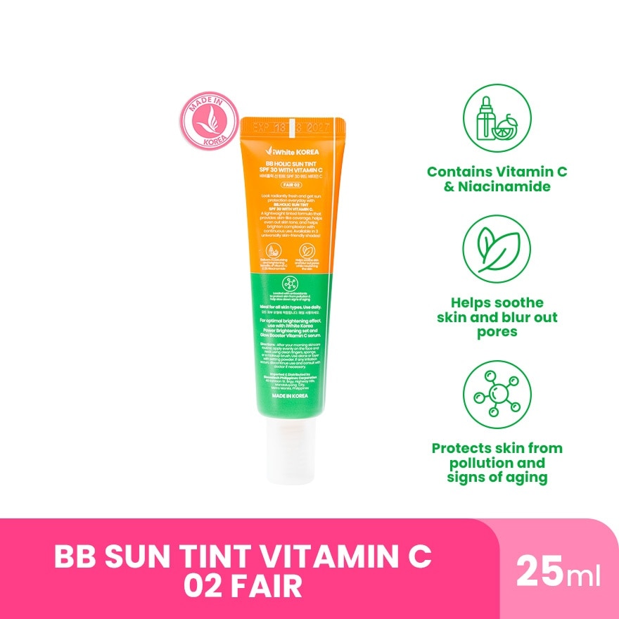 IWHITE KOREA BB Holic Sun Tint Vitamin C Glow Booster Fair 25ml